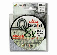 Šňůra Broline Q Braid Shock 8x 0,25mm 19,7kg 50m 